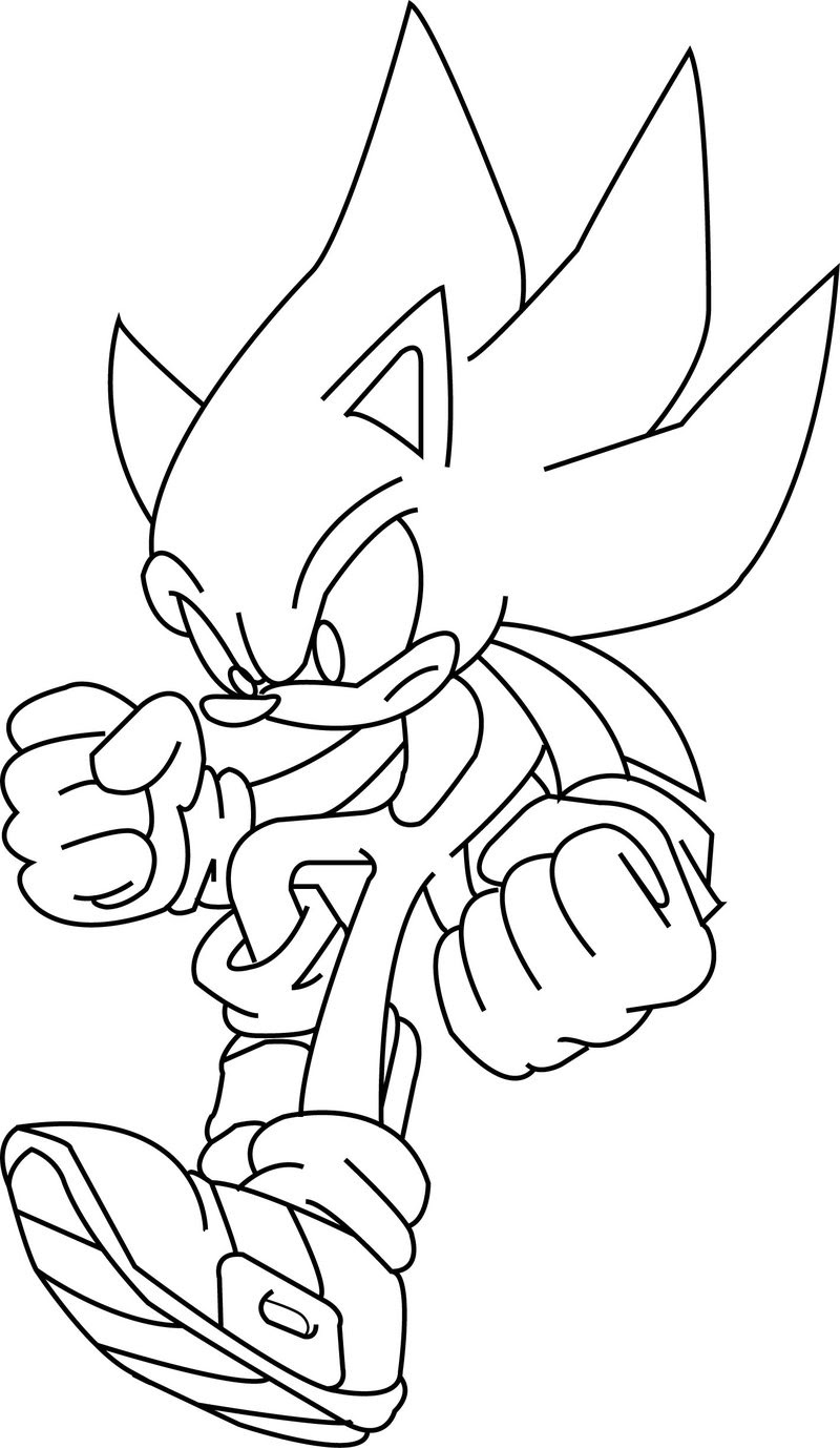 32 dessins de coloriage Super Sonic à imprimer sur ...