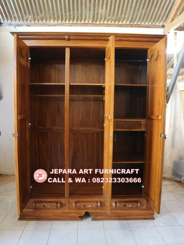 Best Seller Jual Lemari  Pakaian  Jati Pintu  3  Murah Peluru