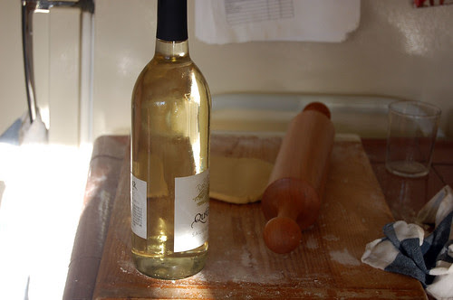 pasta and wine