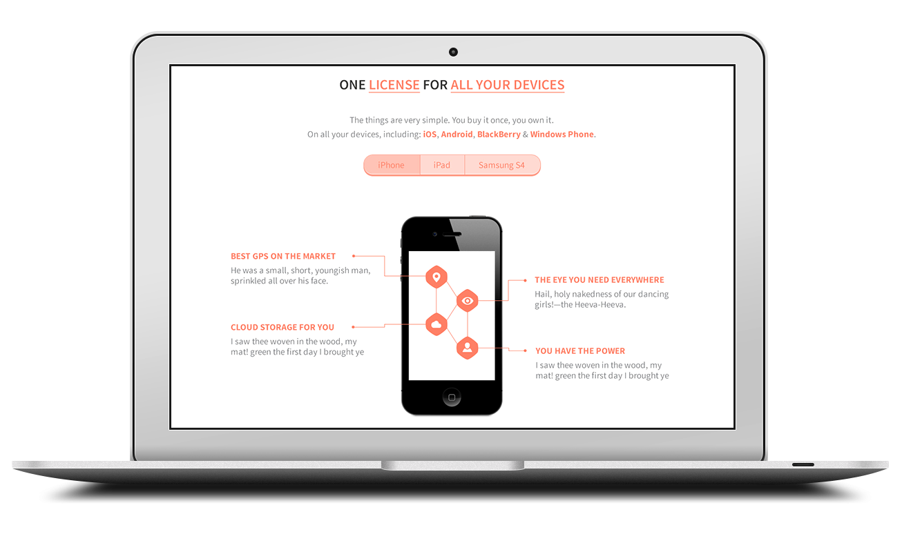 focused - OnePage Responsive PSD Template