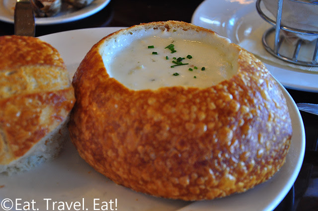 Bistro Boudin: Boudin Sourdough Bread Bowl with Clam Chowder-  Fisherman's Wharf, San Francisco, CA