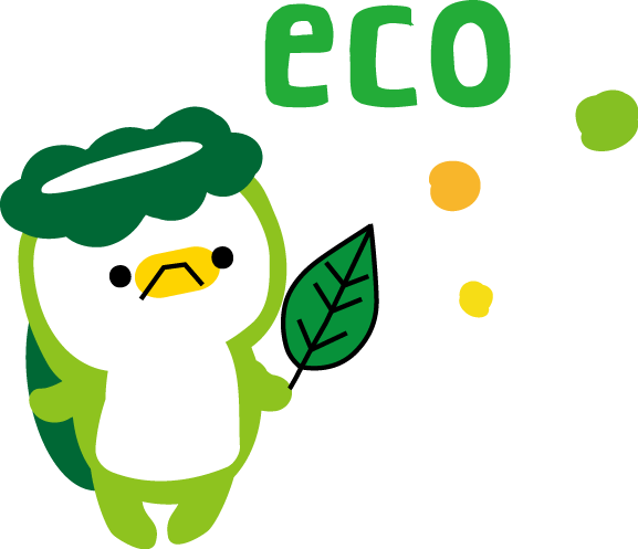 夏のカッパとエコのイラスト 無料イラスト