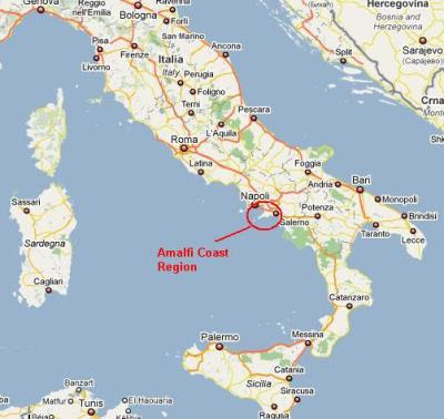 Amalfi Coast Map