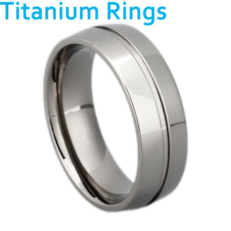 ... Mens Titanium Promise Ceremony Ring Wedding Band Free US Shipping