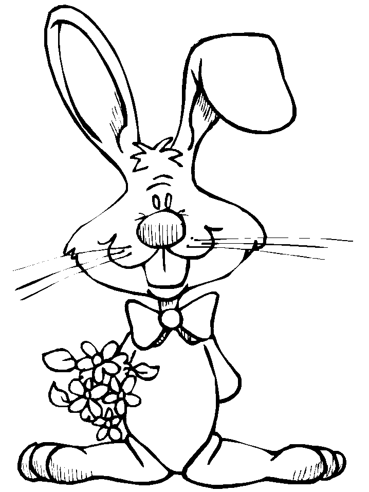 easter bunny coloring pages free printable  clip art library