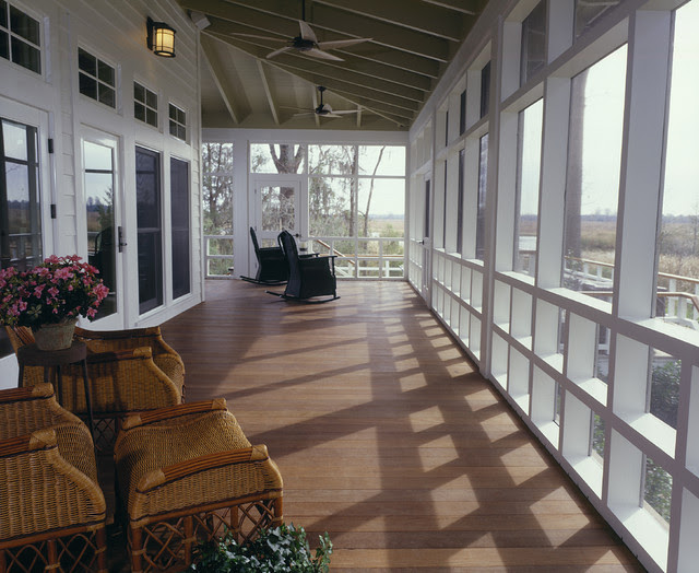 screen porch - rustic - porch - charleston - by Frederick + ...