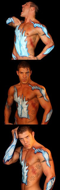 dragon body paint art