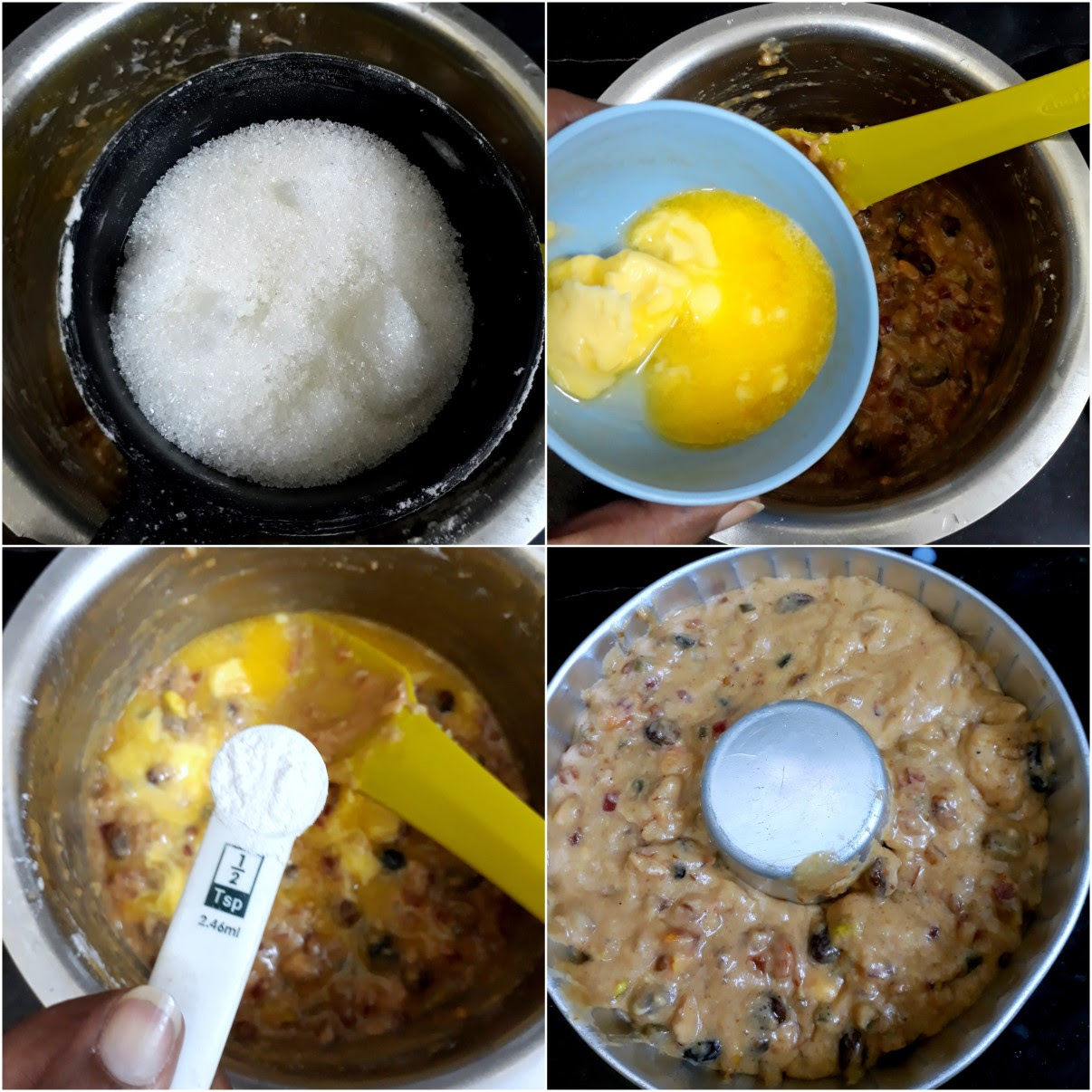 How to make Eggless Christmas Cake 3