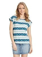 Springfield Camiseta Manga Corta (Crudo / Azul)