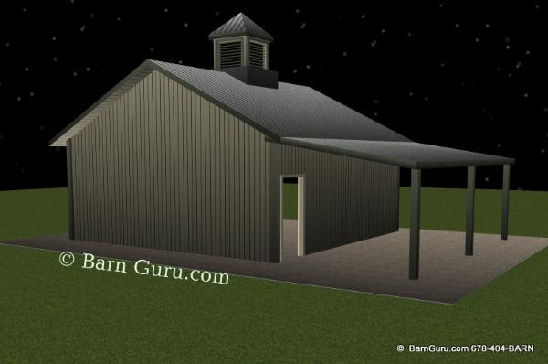 tractor shed with lean - too 24 x 24 farm building