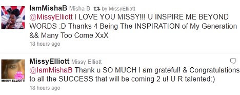 Meet and greet: The 19-year-old singer tweeted her idol last night and was thrilled to receive a response
