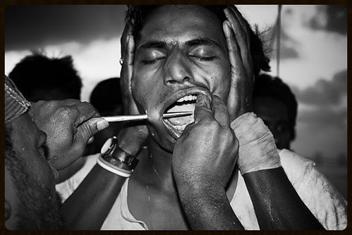 Cheek Piercing Mahim Beach by firoze shakir photographerno1