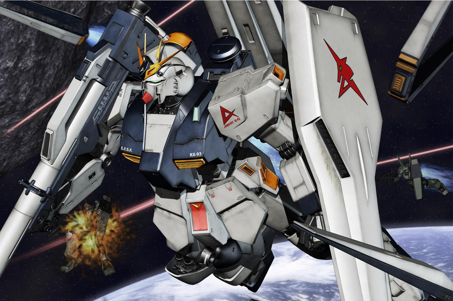 Nガンダム と サザビー激かっこいい壁紙 ガンダムｓｅｅｄ ｄｅｓｔｉｎｙ壁紙 画像 D ｧ ｧ
