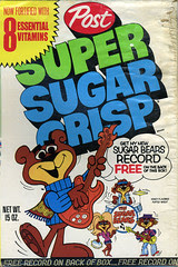 Sugar Bears record cereal box
