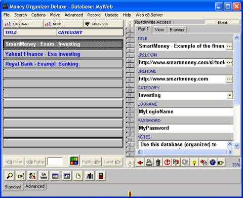 money management template. Software Solution Template 3: organize all your Money records.