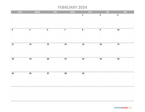  february calendar 2024 printable calendar quickly