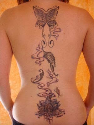 tattoo papillon. Tattoo Papillon Dos