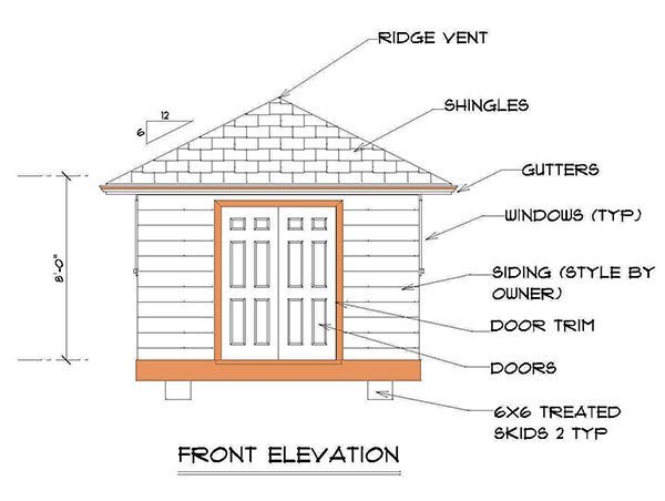 12×12 Hip Roof Shed Plans &amp; Blueprints For Crafting A 