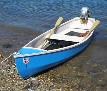 Canoe with engine