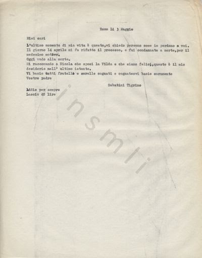 Lettera | Ultime lettere di condannati a morte e di deportati della ...