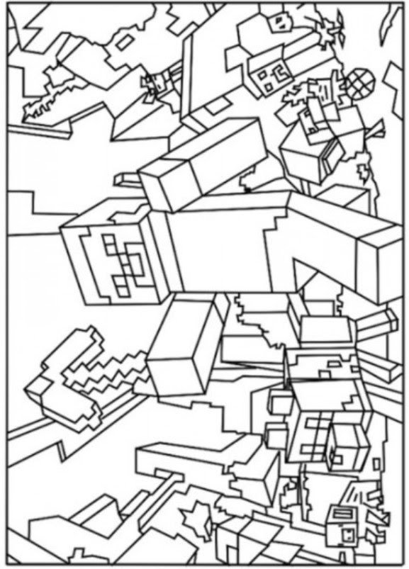 Kidsnfun.com  Coloring page Minecraft Minecraft