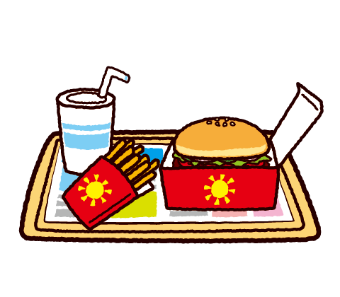 ハンバーガーセットのイラスト イラストくん