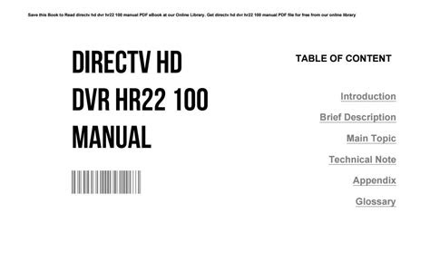Free Read hr22 dvr manual New Releases PDF