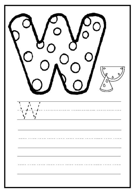  uppercase letter w worksheet free printable preschool and kindergarten