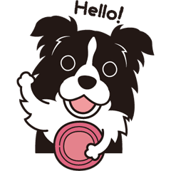 ディスク大好き ボーダーズ Lineスタンプ ペットのイラストショップ わんくり