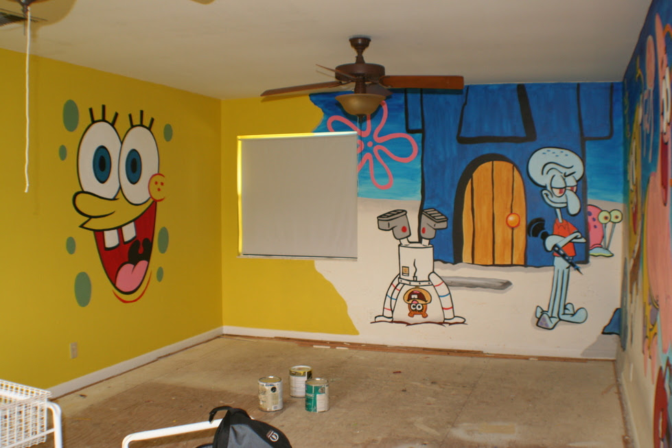 ideas playroom for mural Nemo Nursery Dr SpongeBob Grandsons Bathroom Gargoyle Playroom Suess