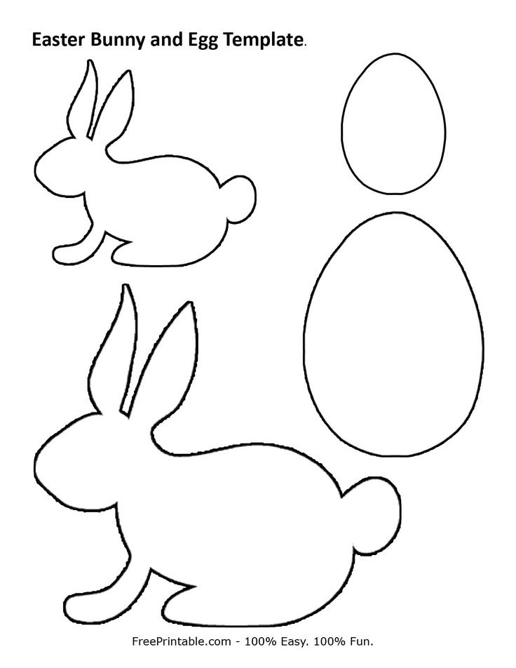 Easter bunny and egg print out  Kid Stuff  Pinterest