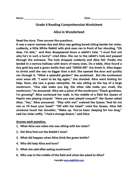 This page contains printable reading comprehension passages at a 4th grade level. 4th grade reading comprehension worksheets pdf