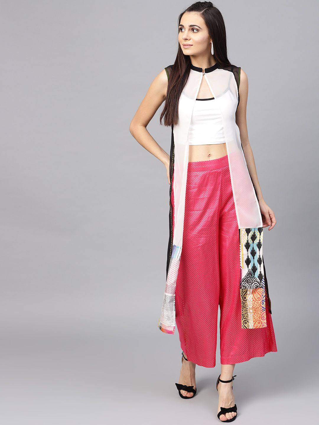 Thefe86 Crop Top With Skirt And Long Shrug Thedelhidawn Com
