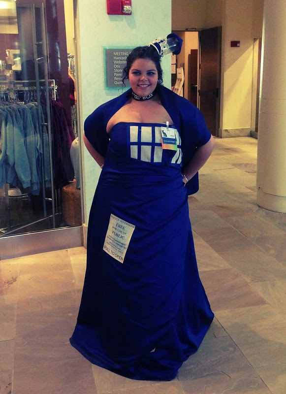 TARDIS dress (door closed).