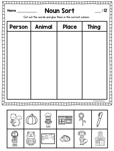 Kids read each word on the . 6 easy tips for teaching noun activities in first grade firstieland