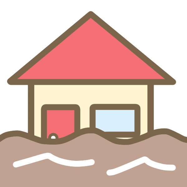 洪水のイラスト かわいいフリー素材が無料のイラストレイン