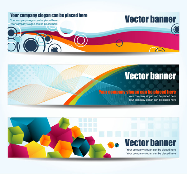 Colorful geometric banner vector background 2 Download Colorful geometric banner vector background 2 Download