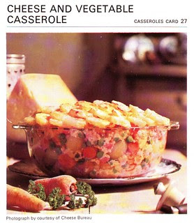 A cheesy vegetable casserole