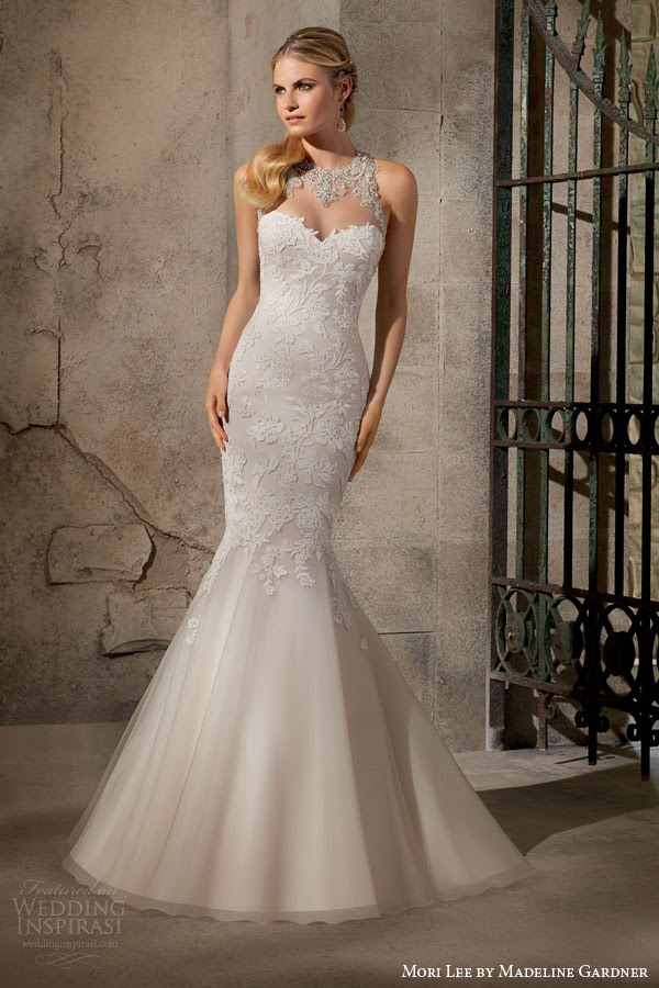 by madeline gardner bridal fall 2015 sleeveless mermaid wedding dress 