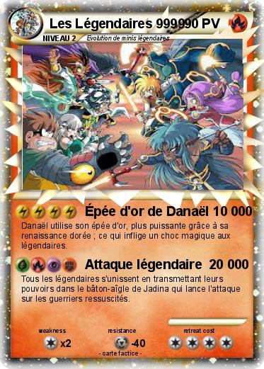 Pokémon Les Legendaires 9999 9999 - Épée d'or de Danaël 10 ...