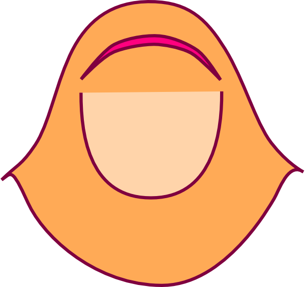 Orange Hijabers Clip Art at Clker.com - vector clip art 