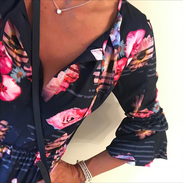 My midlife fashion, preen for debenhams floral maxi dress, iris and ink leather shoulder bag, golden goose superstar low top leather trainers