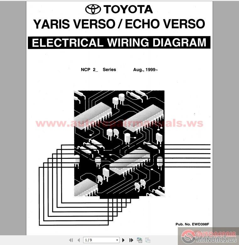 Toyota Yaris, Echo Verso 1999- Electrical Wiring Diagram ...