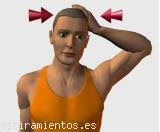 Estiramiento (stretching, streching) recomendado para:  boxeo,  cervicales,  cervicalgia,  isométricos,  escaleno.