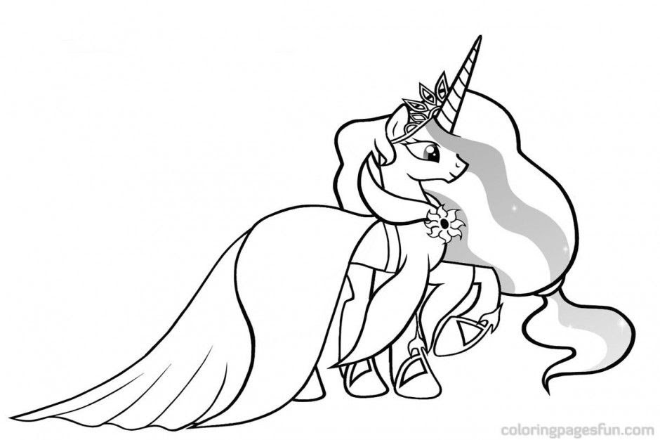 55  Coloring Pages Princess And Unicorn Best