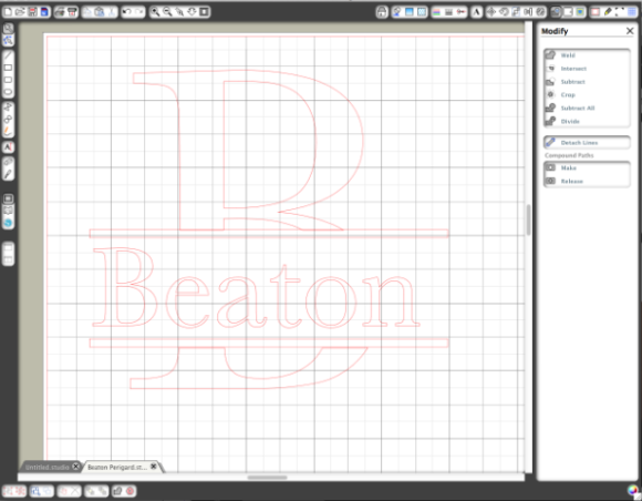Split monograms, custom, Silhouette Studio, Silhouette tutorial