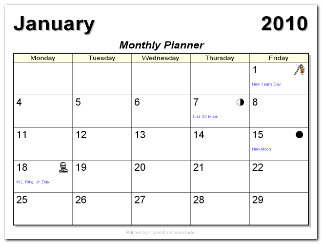 briggs softworks calendar commander sample calendars