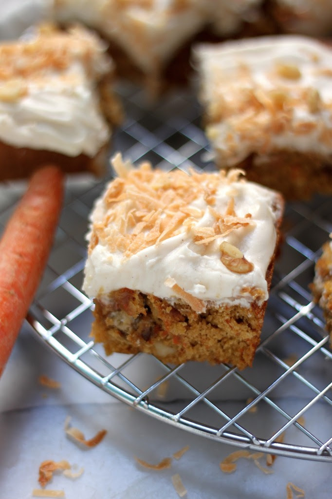 Carrot Cake Blondies - Baker by Nature