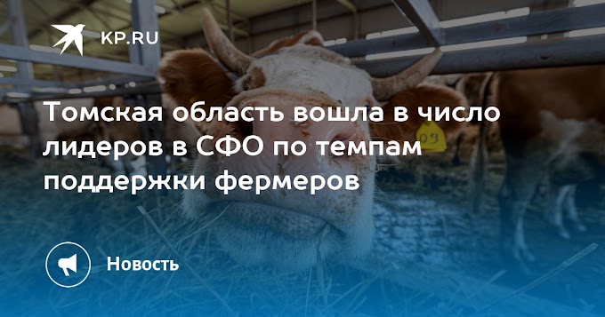 Томская область вошла в число лидеров в СФО по темпам поддержки фермеров