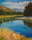 Original Oil Landscape of River